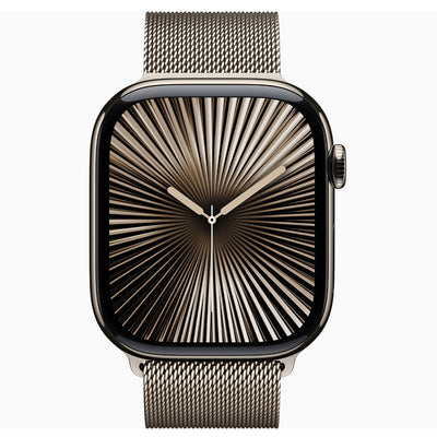 Apple Watch Series 10 46mm Natural Titanium Case with Natural Milanese Loop (GPS + Cellular)