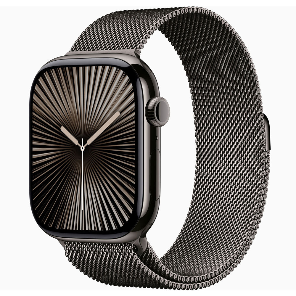 Apple Watch Series 10 46mm Slate Titanium Case with Slate Milanese Loop (GPS + Cellular)