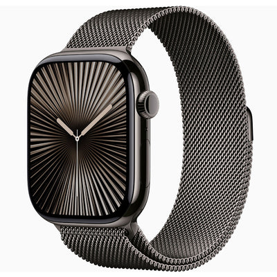 Apple Watch Series 10 46mm Slate Titanium Case with Slate Milanese Loop (GPS + Cellular)