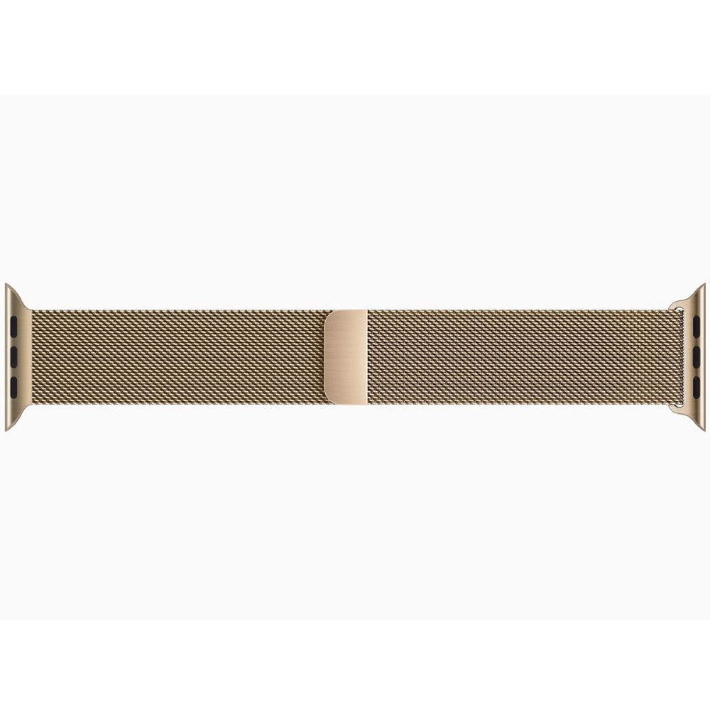 Apple Watch Series 9 45mm Gold Stainless Steel Case with Milanese Loop Band