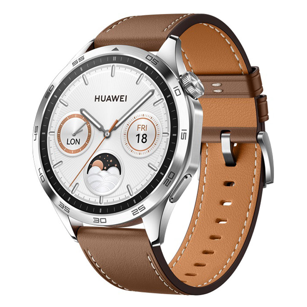 Huawei Watch GT 4 with Brown Leather Strap 46mm (PNX-B19)