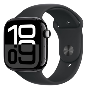 Apple Watch Series 10 GPS 46mm Jet Black Aluminum Case with Black Sport Band