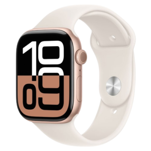 Apple Watch Series 10 GPS 46mm Rose Gold Aluminum Case with Light Blush Sport Band