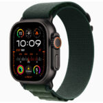 Apple Watch Ultra 2 GPS + Cellular 49mm Black Titanium Case with Dark Green Alpine Loop Band