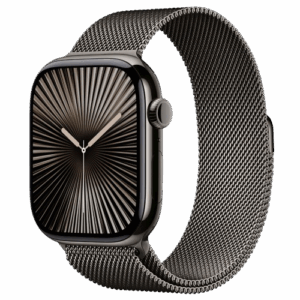 Apple Watch Series 10 GPS + Cellular 46mm Slate Titanium Case with Slate Milanese Loop