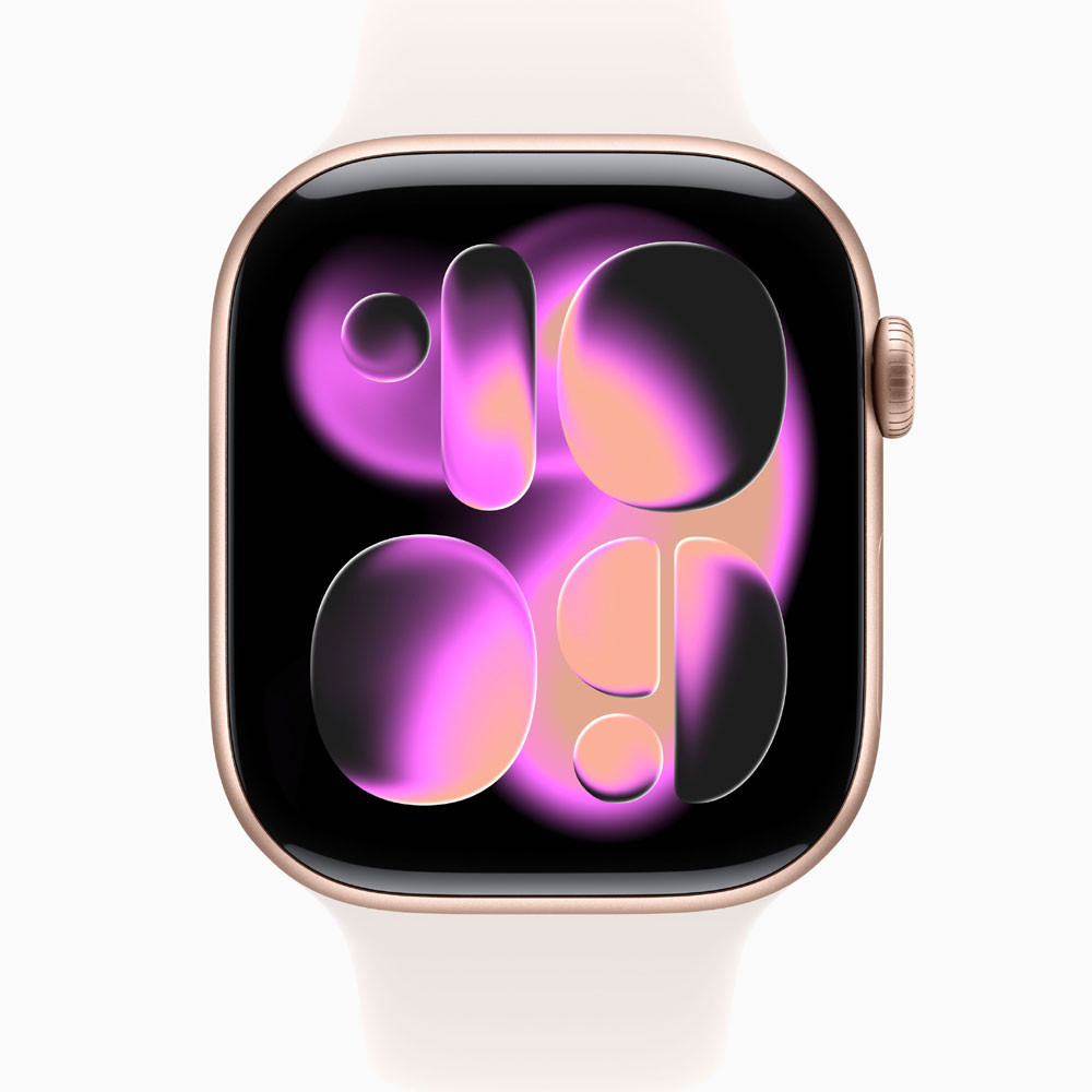 Apple Watch Series 11 GPS 42mm Rose Gold Aluminum Case with Light Blush Sport Band - Image 3