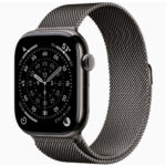 Apple Watch Series 11 GPS + Cellular 46mm Slate Titanium Case with Slate Milanese Loop