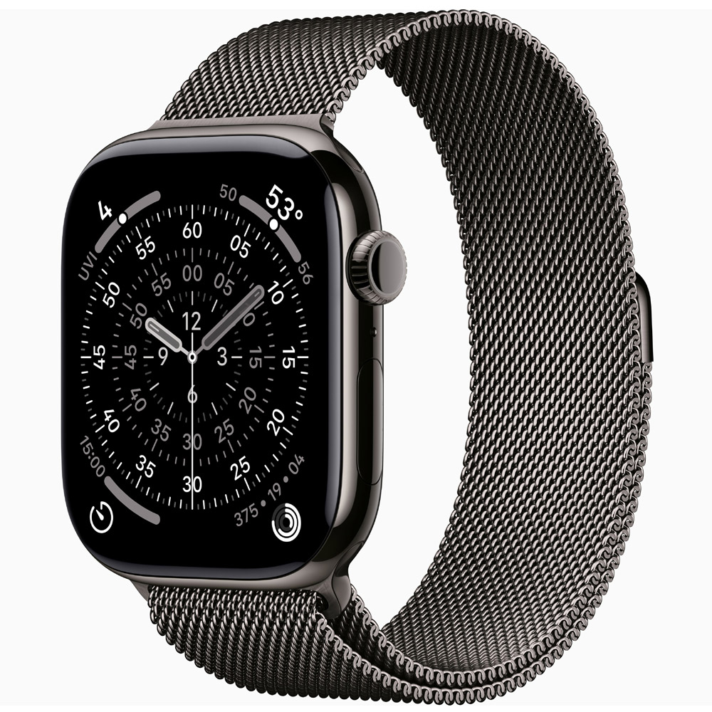 Apple Watch Series 11 GPS + Cellular 46mm Slate Titanium Case with Slate Milanese Loop