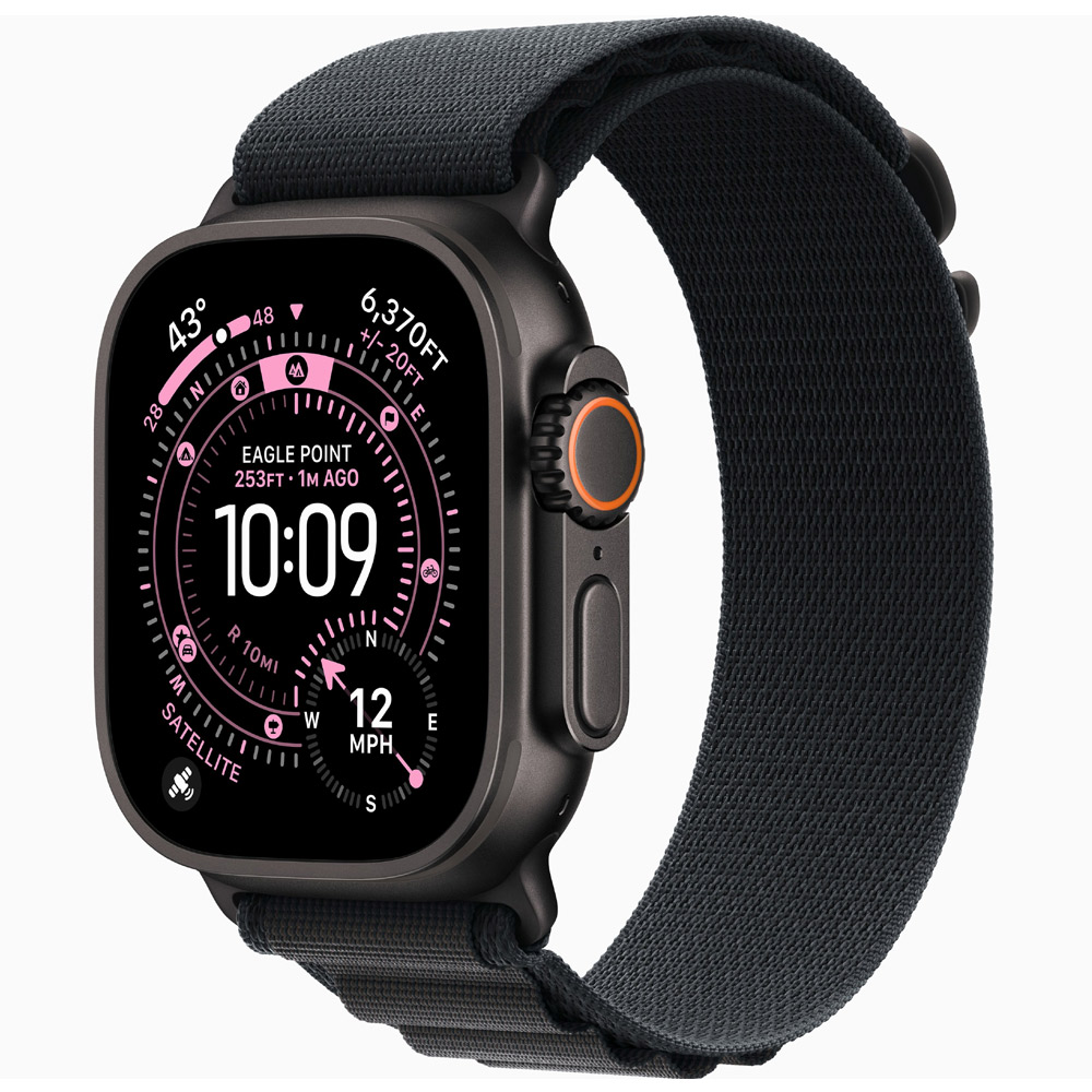 Apple Watch Ultra 3 GPS + Cellular 49mm Black Titanium Case with Black Alpine Loop Band