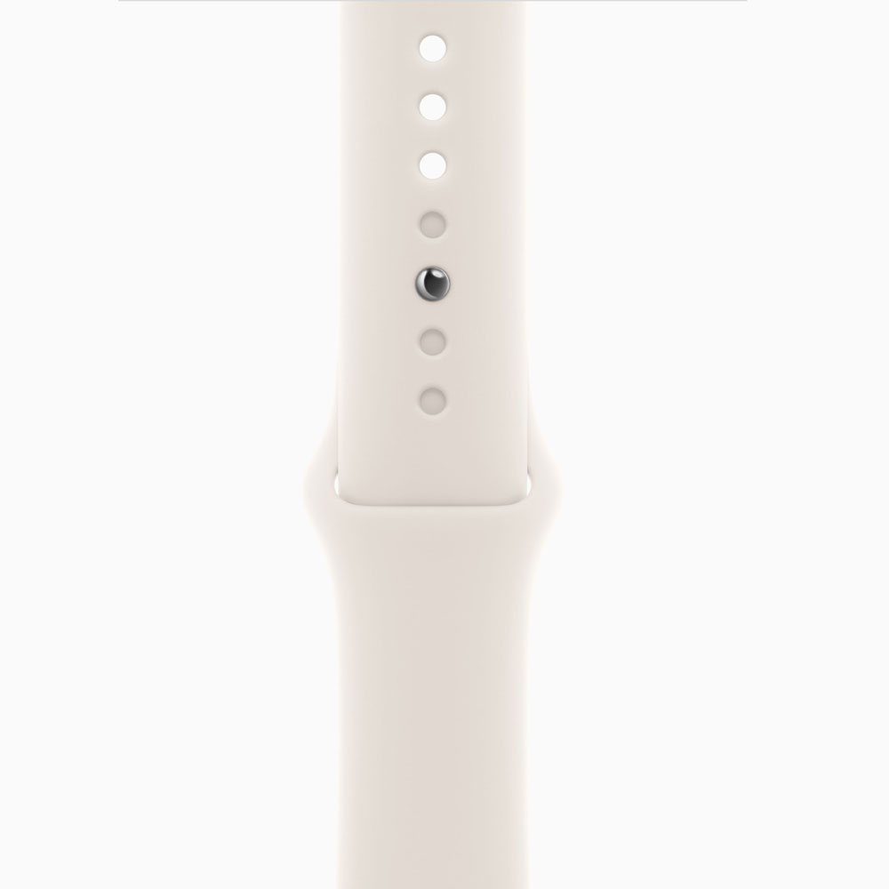 Apple Watch SE 3 (2025) GPS 44mm Starlight Aluminum Case with Starlight Sport Band - Image 3