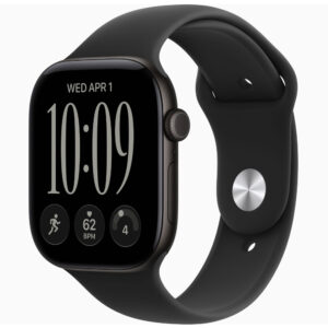 Apple Watch Series 12 GPS 46mm Black Aluminum Case with Black Sport Band