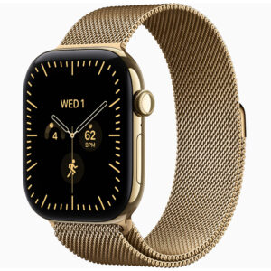 Apple Watch Series 12 46mm GPS + Cellular Radiant Gold Titanium Case with Radiant Gold Milanese Loop