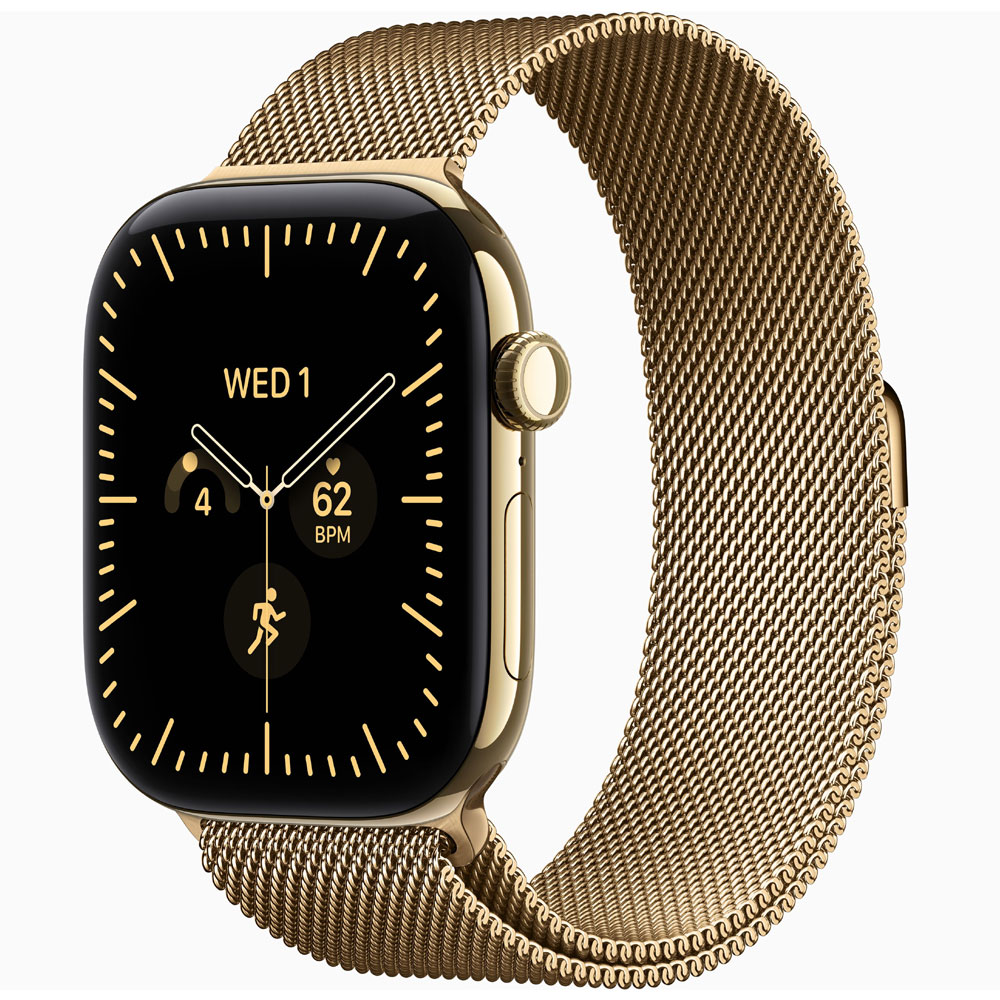Apple Watch Series 12 46mm GPS + Cellular Radiant Gold Titanium Case with Radiant Gold Milanese Loop