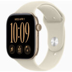 Apple Watch Series 12 GPS 42mm Light Gold Aluminum Case with Sand Sport Band