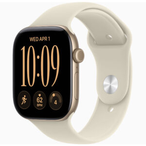 Apple Watch Series 12 GPS 46mm Light Gold Aluminum Case with Sand Sport Band