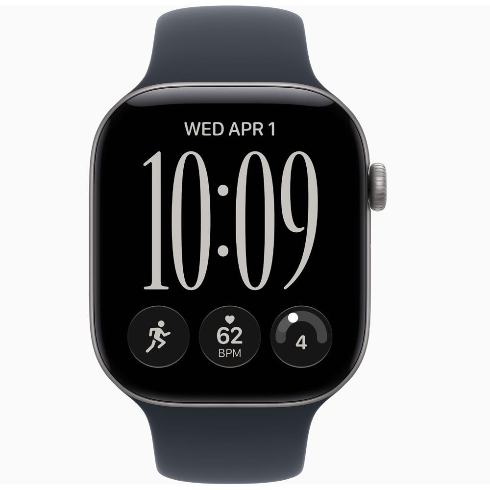 Apple Watch Series 12 GPS 46mm Space Grey Aluminum Case with Navy Blue Sport Band - Image 2
