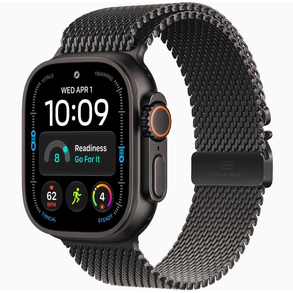 Apple Watch Ultra 4 GPS + Cellular 49mm Black Titanium Case with Black Milanese Loop