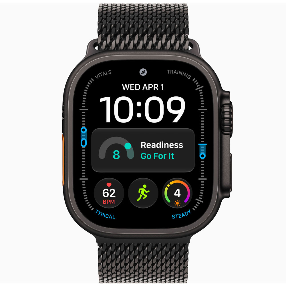 Apple Watch Ultra 4 GPS + Cellular 49mm Black Titanium Case with Black Milanese Loop - Image 2