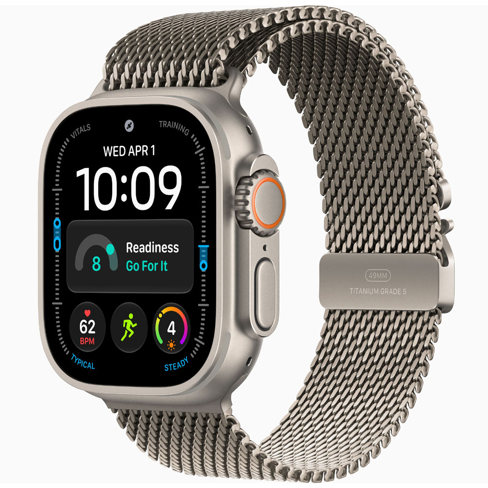 Apple Watch Ultra 4 GPS + Cellular 49mm Natural Titanium Case with Natural Milanese Loop