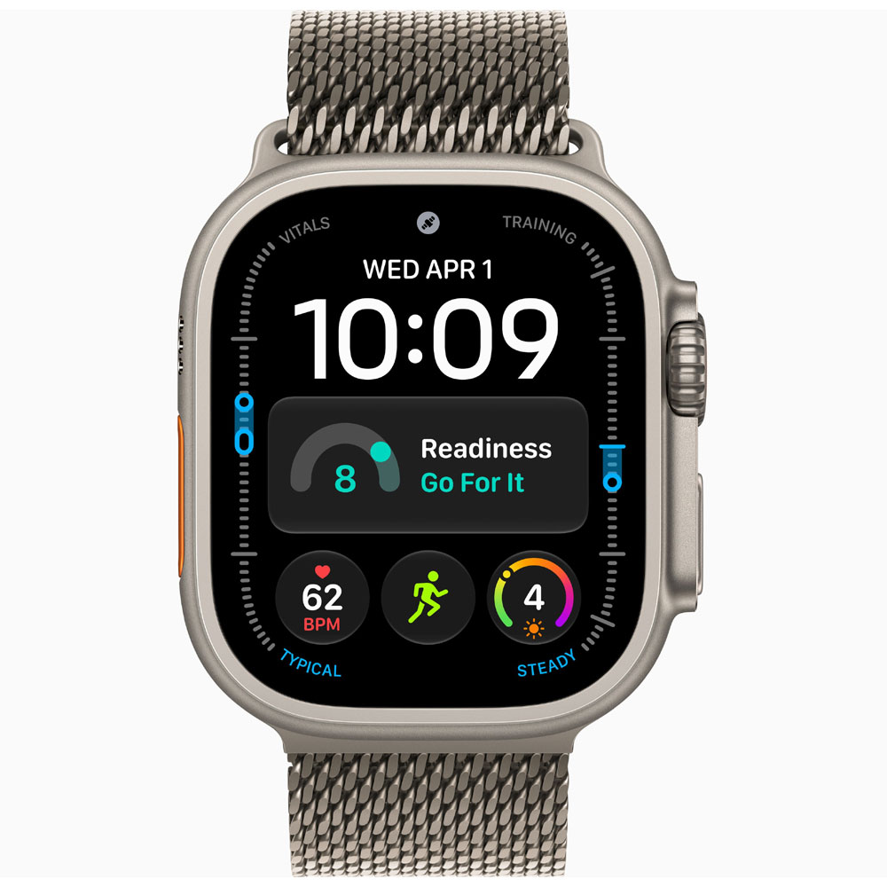 Apple Watch Ultra 4 GPS + Cellular 49mm Natural Titanium Case with Natural Milanese Loop - Image 3